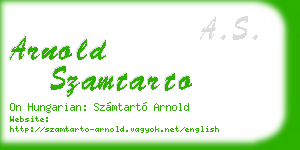 arnold szamtarto business card