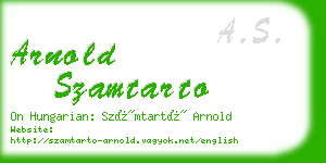 arnold szamtarto business card